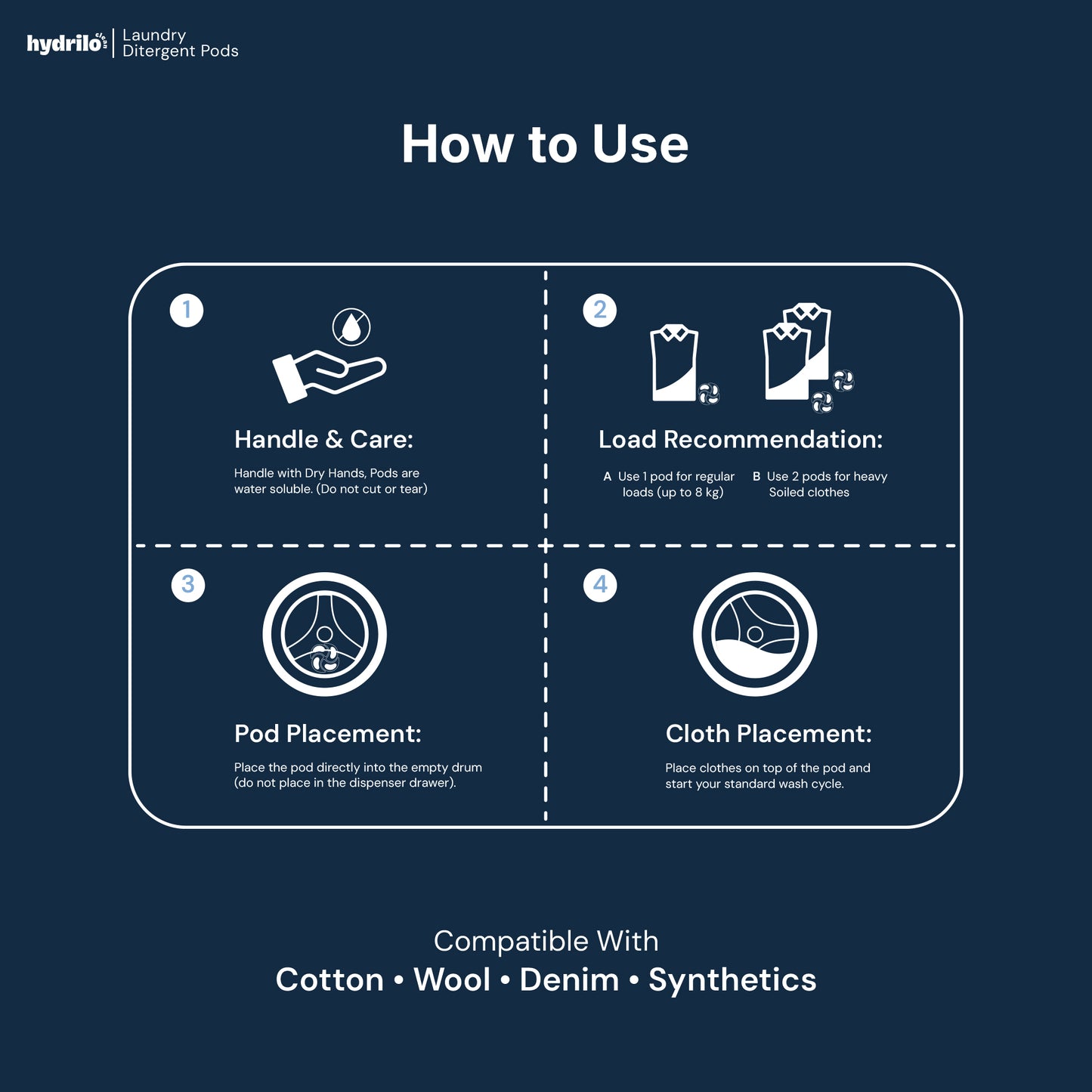 Hydrilo Jumbo Laundry Pods