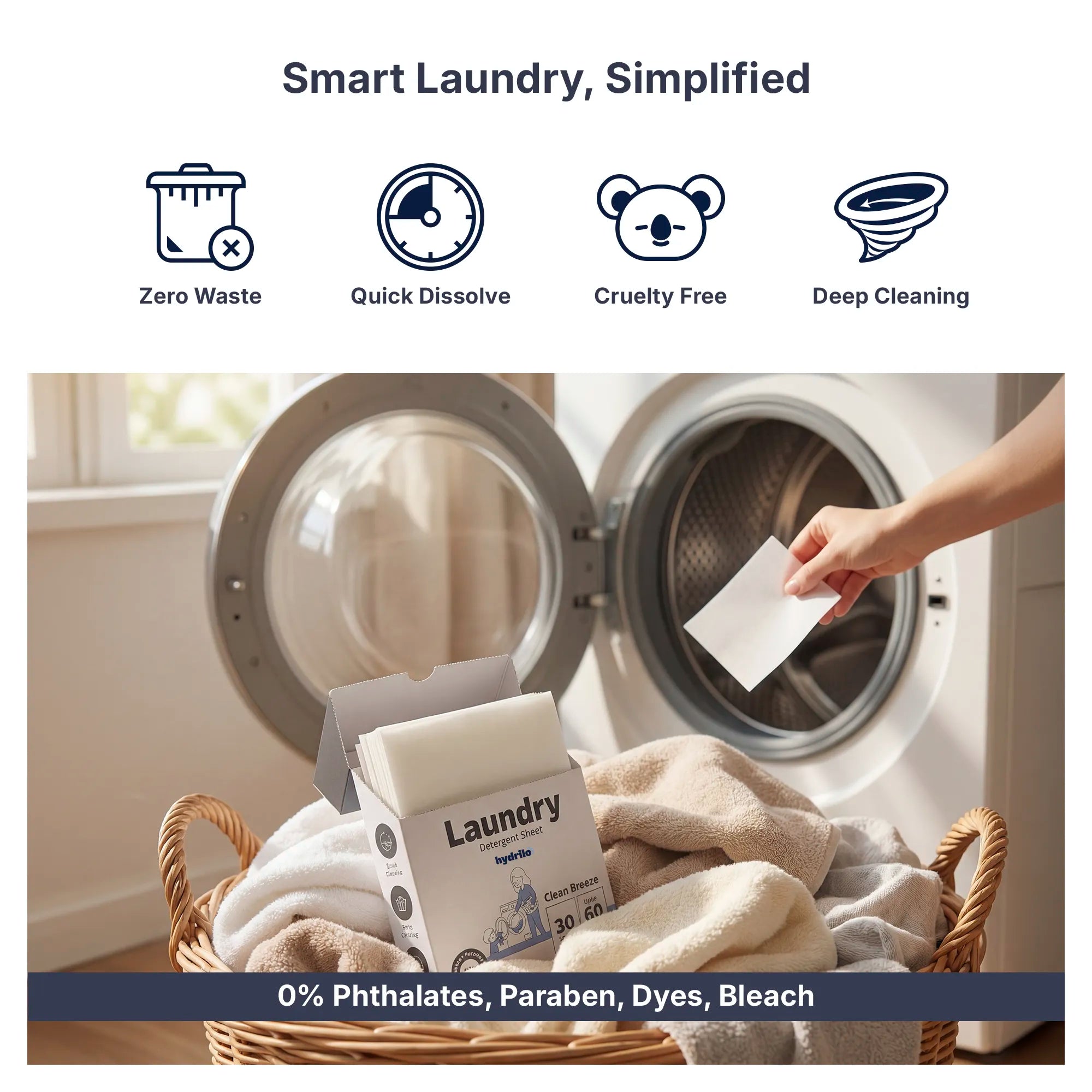 Hydrilo Detergent Laundary Sheet